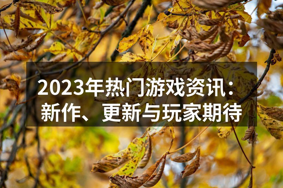 2023年热门游戏资讯：新作、更新与玩家